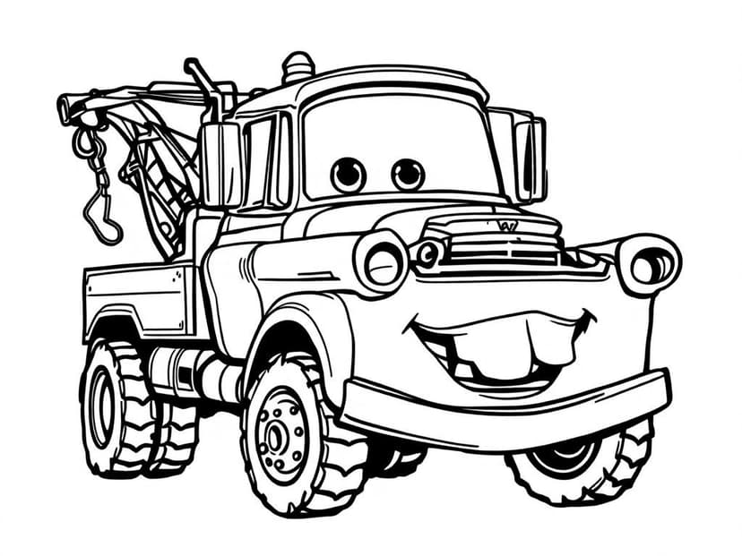Coloring page of a car
