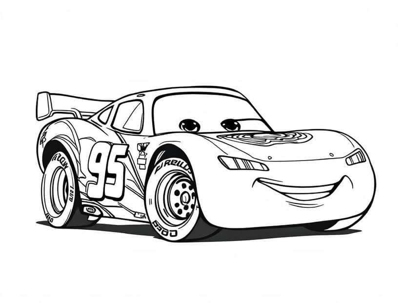 Coloring page of a car